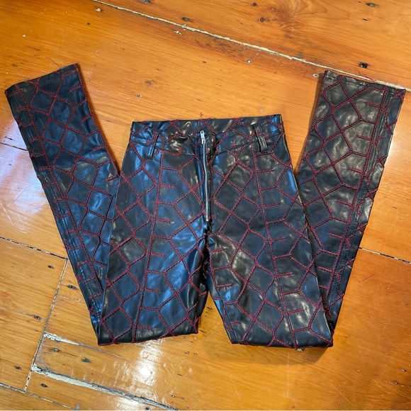 Vintage Rare Archival Lip Service S-E-X Leather Pants - Picture 3 of 9